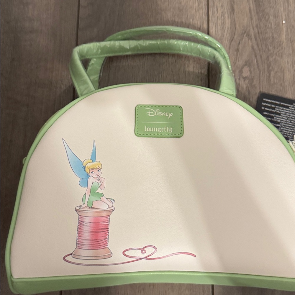 Loungefly Tinker Bell Crossbody Bag - Green and Cream - Picture 2 of 4